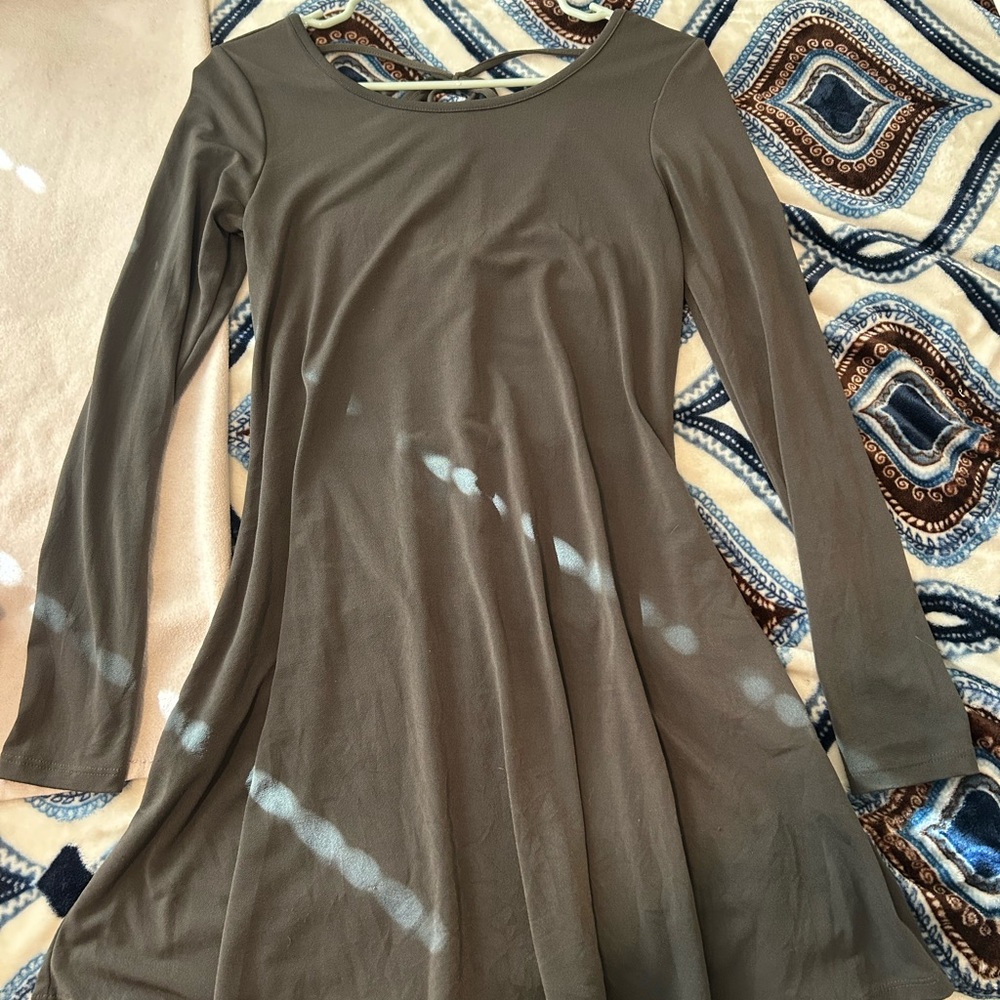 Forever 21 Green Long Sleeve Dress